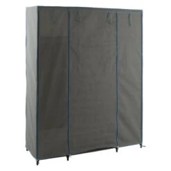 Armoire 1 Penderie + étagères + Boites Gris 5Five 9 Armoire 1 Penderie + étagères + Boites Gris 5Five -MaisonChic Magasin armoire 1 penderie etagere grise 2