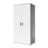 Armoire 2 Portes Blanc Et Gris Soma -MaisonChic Magasin armoire 2 portes blanc et gris soma