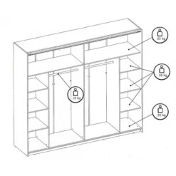 Armoire 2 Portes Grand Modèle Avec Miroir Nantes -MaisonChic Magasin armoire 2 portes grand modele avec miroir nantes 4