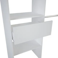 Demeyere Dressing Extensible Blanc Perle Avec Rideau Taupe 13 Demeyere Dressing Extensible Blanc Perle Avec Rideau Taupe -MaisonChic Magasin armoire placard extensible avec rideau blanc perle 5