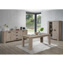 Devant 35 Devant -MaisonChic Magasin bahut 3 tiroirs 2 portes olivier 1