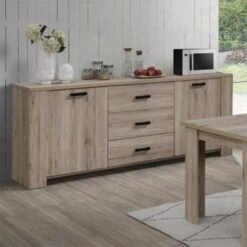 Bahut 3 Tiroirs 2 Portes Olivier -MaisonChic Magasin bahut 3 tiroirs 2 portes olivier 4