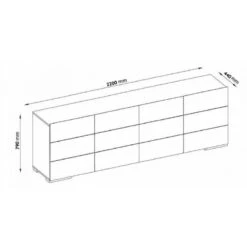 Bahut 4 Portes Chêne Blanchi Elba -MaisonChic Magasin bahut 4 portes chene blanchi elba 4