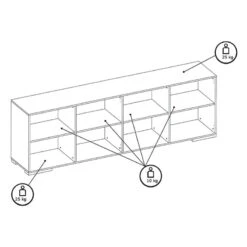 Bahut 4 Portes Chêne Blanchi Elba -MaisonChic Magasin bahut 4 portes chene blanchi elba 5