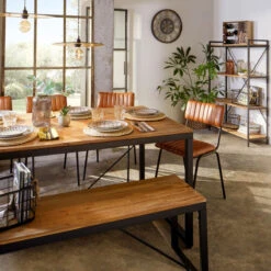 Banc Métal Et Bois Edena Atmosphera -MaisonChic Magasin banc metal et bois edena atmosphera 4