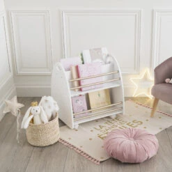 Bibliothèque Enfant Roulettes Doré Atmosphera -MaisonChic Magasin bibliotheque enfant roulettes dore atmosphera 3