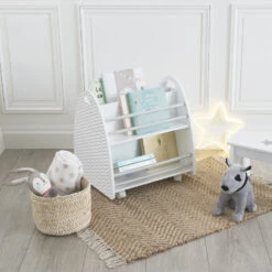 Bibliothèque Enfant Roulettes Gris Atmosphera -MaisonChic Magasin bibliotheque enfant roulettes gri atmosphera 2