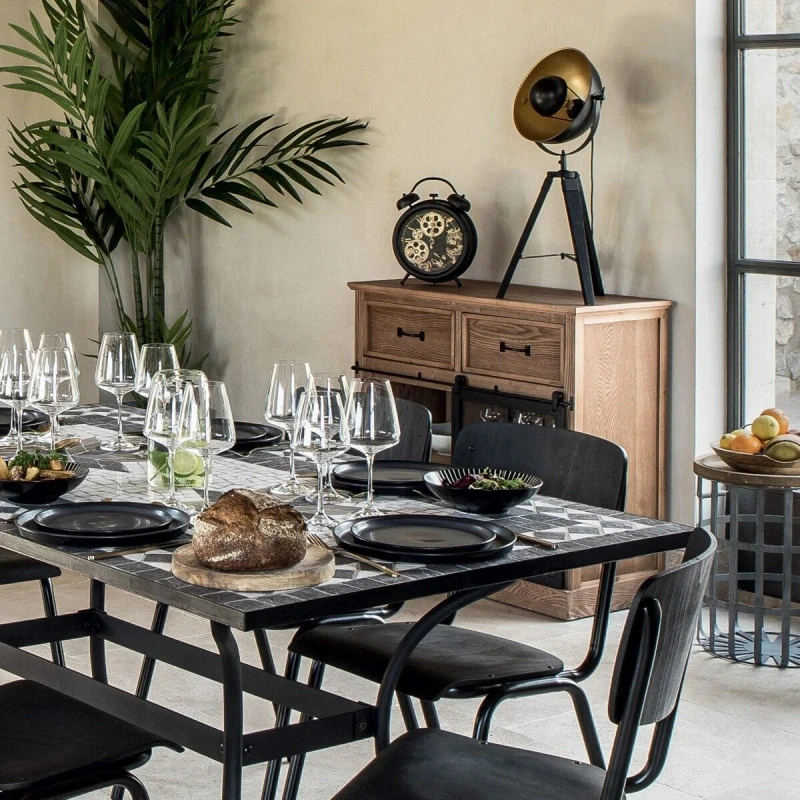 Buffet 1 Porte Vitrée 2 Tiroirs Danik Bois Atmosphera 4 Buffet 1 Porte Vitrée 2 Tiroirs Danik Bois Atmosphera – Image 2