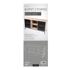 Buffet 2 Portes 2 Niches Soho -MaisonChic Magasin buffet 2 portes niches soho 3