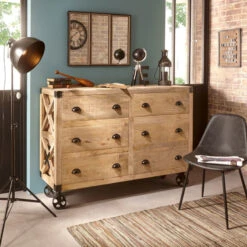 Buffet 6 Tiroirs Silas Atmosphera -MaisonChic Magasin buffet 6 tiroirs silas atmosphera 1 1