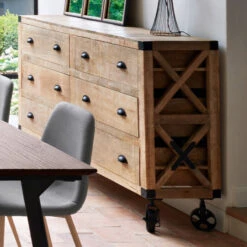 Buffet 6 Tiroirs Silas Atmosphera -MaisonChic Magasin buffet 6 tiroirs silas atmosphera 1 5