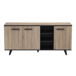 Demeyere Buffet Bas Bruce 3 Portes 3 Niches -MaisonChic Magasin buffet bas bruce 3 portes 3 niches 2
