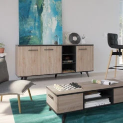 Demeyere Buffet Bas Bruce 3 Portes 3 Niches -MaisonChic Magasin buffet bas bruce 3 portes 3 niches 6