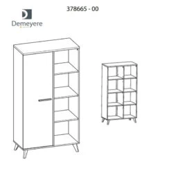 Demeyere Buffet Haut Bruce 1porte 4 Niches -MaisonChic Magasin buffet haut bruce 1porte 5 niches 4