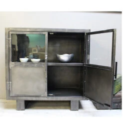 Buffet Métal Noir Jodhpur 2 Portes -MaisonChic Magasin buffet metal jodhpur portes 2