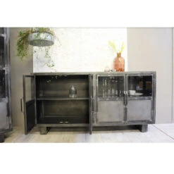 Buffet Métal Noir Jodhpur 4 Portes 8 Buffet Métal Noir Jodhpur 4 Portes -MaisonChic Magasin buffet metal jodhpur portes inditime 2