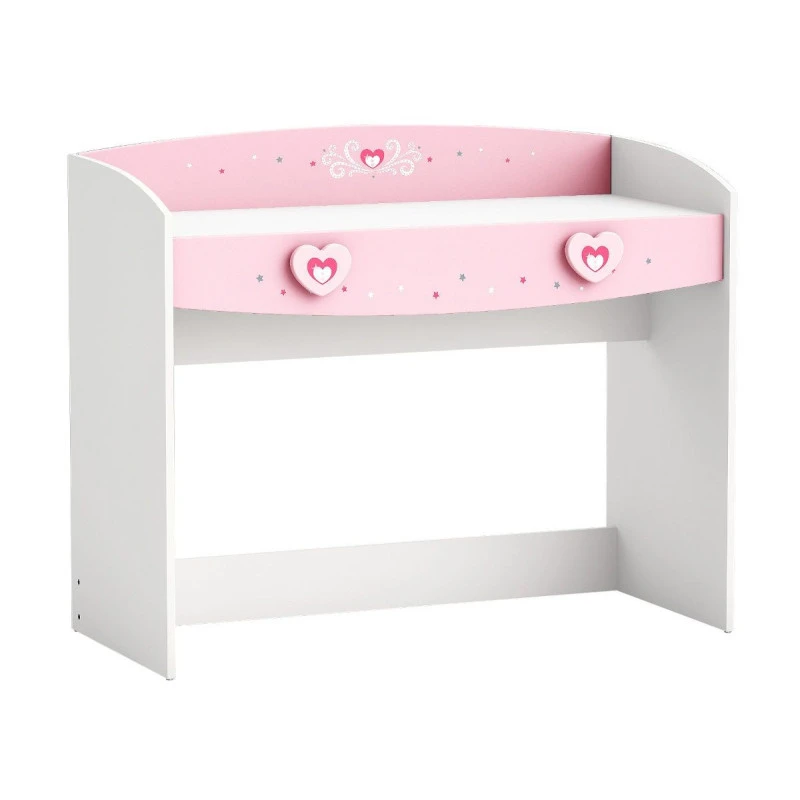 Demeyere Bureau 1 Tiroir Anastasia Rose Et Blanc 3 Demeyere Bureau 1 Tiroir Anastasia Rose Et Blanc