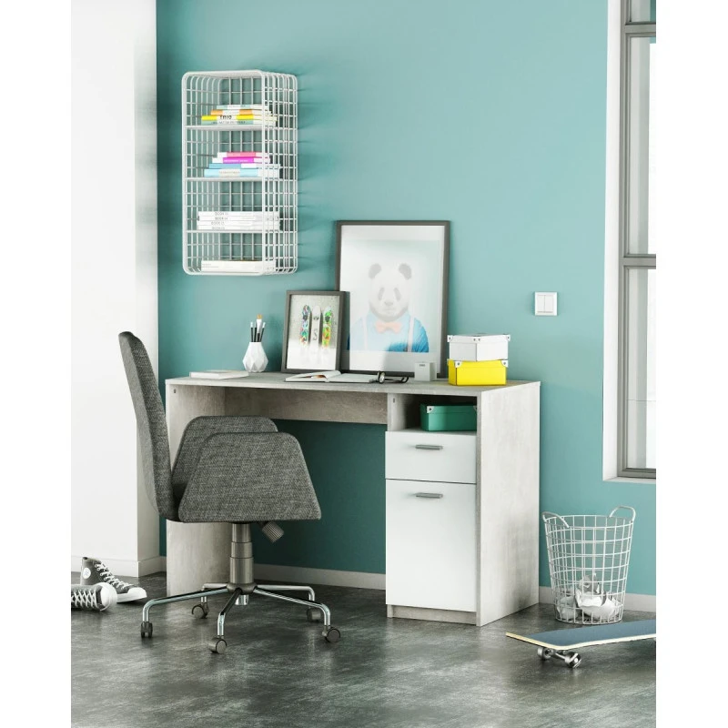 Demeyere Bureau Détroit Béton 1 Porte + 1 Niche + 1 Tiroir 7 Demeyere Bureau Détroit Béton 1 Porte + 1 Niche + 1 Tiroir – Image 5