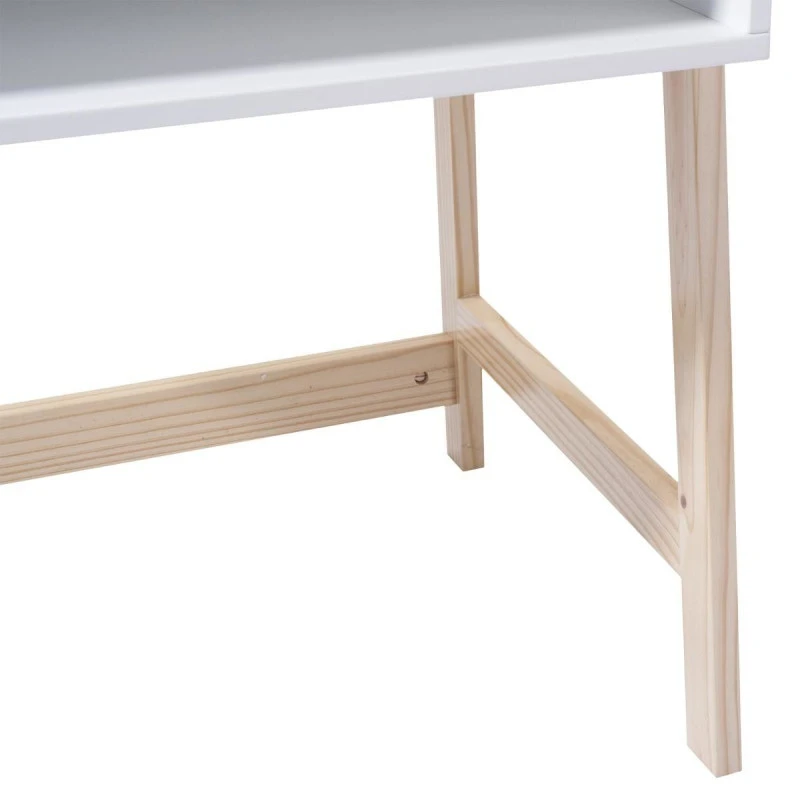 Bureau Enfant Blanc Pieds Bois Atmosphera 4 Bureau Enfant Blanc Pieds Bois Atmosphera â Image 2