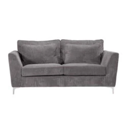 Canapé 2 Places Isla Velours CÎtelé Gris