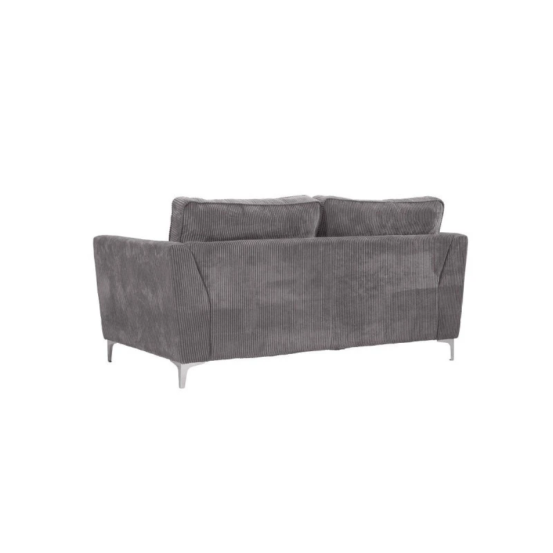 Canapé 2 Places Isla Velours Côtelé Gris 4 Canapé 2 Places Isla Velours Côtelé Gris – Image 2