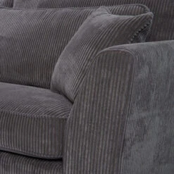 Canapé Angle Droit Isla Velours Côtelé Gris -MaisonChic Magasin canape angle droit gris isla 2