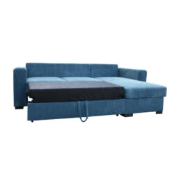 Canapé D'angle Joe Gauche Ou Droite Bleu Convertible Lit -MaisonChic Magasin canape d angle joe gauche ou droite bleu convertible lit 3