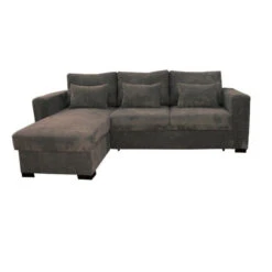 Canapé D'angle Joe Gauche Ou Droite Gris Convertible Lit -MaisonChic Magasin canape d angle joe gauche ou droite gris convertible lit 4