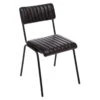 Chaise Noir Dario En Cuir Atmosphera -MaisonChic Magasin chaise noir dario en cuir atmosphera