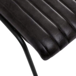 Chaise Noir Dario En Cuir Atmosphera -MaisonChic Magasin chaise noir dario en cuir atmosphera 3