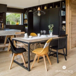 Devant 37 Devant -MaisonChic Magasin chaise salle manger baya noir atmosphera 1