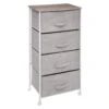 Chiffonnier 4 Tiroirs Avec Roulettes Gris Clair -MaisonChic Magasin chiffonnier 4 tiroirs avec roulette gris clair