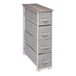 Chiffonnier 4 Tiroirs Gris Clair 5Five