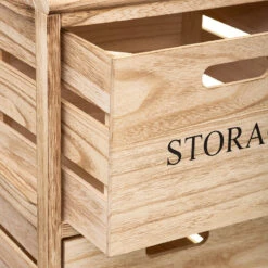 Chiffonnier Bois 3 Cagettes Sur Roulettes 5Five -MaisonChic Magasin chiffonnier bois 3 cagettes sur roulettes 5five 2