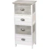 Chiffonnier Bois 4 Tiroirs Bicolores