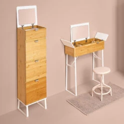 Chiffonnier En Bambou Avec Miroir Levia 5five -MaisonChic Magasin chiffonnier en bambou levia 5five 7