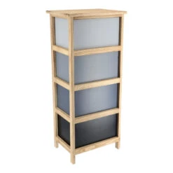 Chiffonnier Grand Modèle 4 Tiroirs Dégradé Gris -MaisonChic Magasin chiffonnier grand modele 4 tiroirs degrade gris 1 2