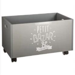 Coffre Ă Roulettes Pour Enfant Coloris Gris Atmosphera