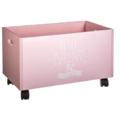 Coffre Ă Roulettes Pour Enfant Coloris Rose Atmosphera