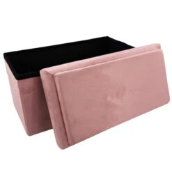 Coffre Banc Pliable Rose Compatible Briques -MaisonChic Magasin coffre banc pliable rose compatible briques 4