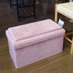 Coffre Banc Pliable Rose Compatible Briques -MaisonChic Magasin coffre banc pliable rose compatible briques 5