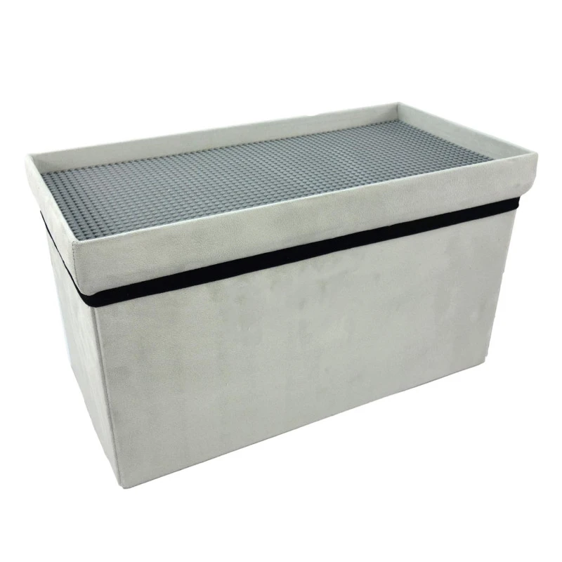 Coffre Blanc Pliable Gris Compatible Briques 4 Coffre Blanc Pliable Gris Compatible Briques â Image 3