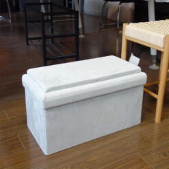 Coffre Blanc Pliable Gris Compatible Briques 14 Coffre Blanc Pliable Gris Compatible Briques -MaisonChic Magasin coffre blanc pliable gris compatible briques 1 6