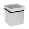 Coffre Pouf Pliable Gris Compatible Briques -MaisonChic Magasin coffre pouf pliable gris compatible briques
