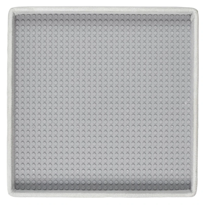 Coffre Pouf Pliable Gris Compatible Briques 6 Coffre Pouf Pliable Gris Compatible Briques – Image 4