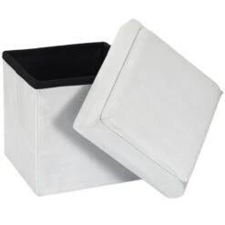 Coffre Pouf Pliable Gris Compatible Briques 16 Coffre Pouf Pliable Gris Compatible Briques -MaisonChic Magasin coffre pouf pliable gris compatible briques 6