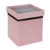 Coffre Pouf Pliable Rose Compatible Briques -MaisonChic Magasin coffre pouf pliable rose compatible briques