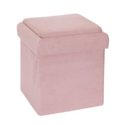 Coffre Pouf Pliable Rose Compatible Briques 12 Coffre Pouf Pliable Rose Compatible Briques -MaisonChic Magasin coffre pouf pliable rose compatible briques 1 2