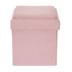 Coffre Pouf Pliable Rose Compatible Briques 14 Coffre Pouf Pliable Rose Compatible Briques -MaisonChic Magasin coffre pouf pliable rose compatible briques 1 4