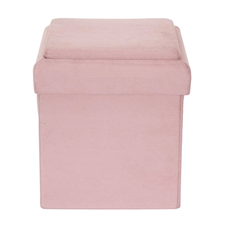 Coffre Pouf Pliable Rose Compatible Briques 7 Coffre Pouf Pliable Rose Compatible Briques – Image 5